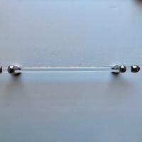 Porta asciugamani argento/vetro