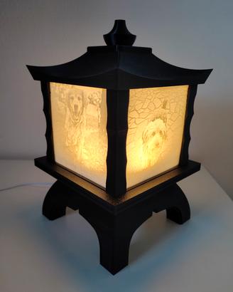 Lampada stile giapponese con foto personalizzate 