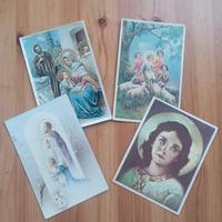 Lotto 4 cartoline religiose vintage sacre