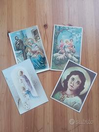 Lotto 4 cartoline religiose vintage sacre