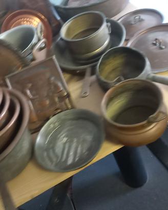 126 pezzi di cose miste in rame vintage 