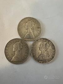 x3 500 lire argento Caravelle