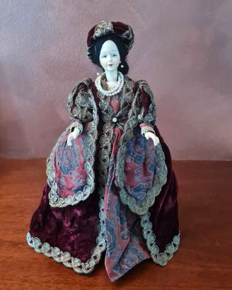 Bambola  da collezione   CATERINA DE MEDICI reali