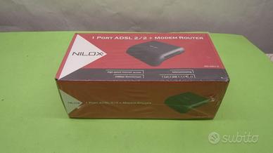 Nilox Modem Router ADSL2 / ADSL2+, 1 porta lan, 1