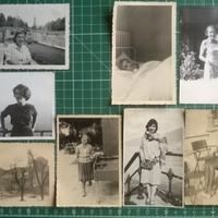 Lotto 47 foto d'epoca DONNA vecchie fotografie