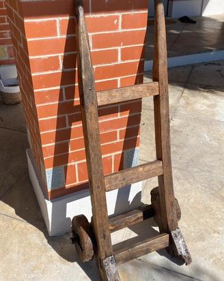 Antico Carrello a Mano in Legno - Primi '900