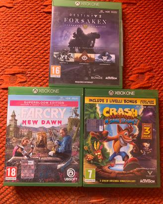 Crash nsane trilogy + far cry new dawn + destiny 2