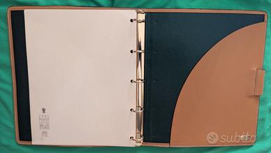 Gucci 1980 Porta Agenda Pelle e Tela a 5 anelli
