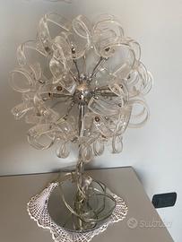 Set lampadario e lampada di cristallo