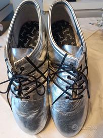 scarpe da ballo tg 44 capretto argento 
