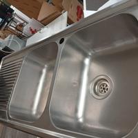 Lavello cucina Doppia Vasca con Gocciolatoio Inox