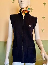 GILET BLU LANA DONNA NUOVO Sergio Tacchini