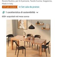 Tavolo in legno rovere allungabile NUOVO