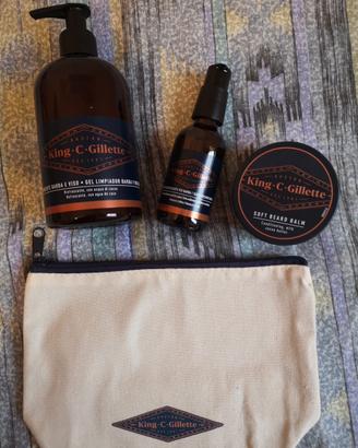 Pochette con linea completa King C Gillette