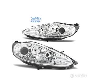 FARI FORD FIESTA 08-12 LUCE DIURNA FONDO CROMATO