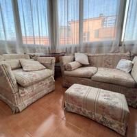 Set divano e poltrona stile antico