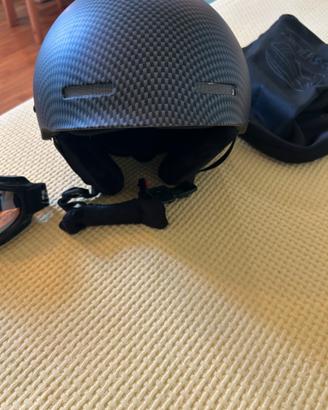 Casco+occhiali da sciare