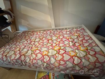 Letto per bamb ikea 160x70 completo di 2 marerassi