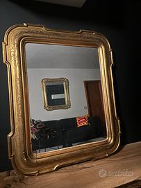 Specchiera vassoio dorata