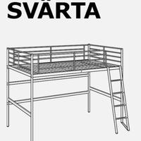 Letto a castello IKEA SVÄRTA grigio – usato