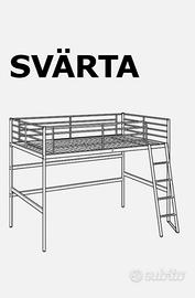 Letto a castello IKEA SVÄRTA grigio – usato