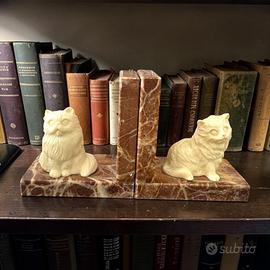 Statue fermalibri gatti vintage 70s sculture