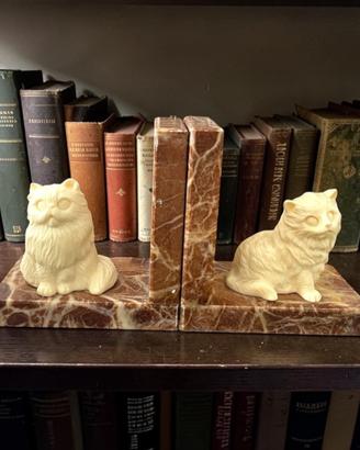 Statue fermalibri gatti vintage 70s sculture