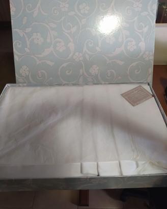 Set lenzuola matrimoniale Jacquard bianco