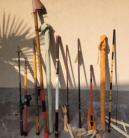 canne da pesca varie