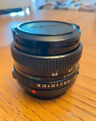 Canon FD 50mm f/1.8 Vintage per Sony Fuji +Filtro