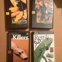 Lotto 4 VHS documentari animali Natural Killers