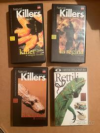 Lotto 4 VHS documentari animali Natural Killers