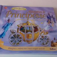 Libro cartonato DISEGNA LE PRINCIPESSE - STENCIL