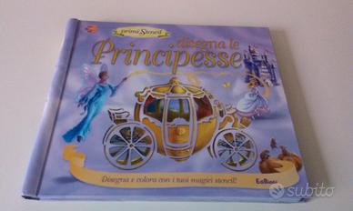 Libro cartonato DISEGNA LE PRINCIPESSE - STENCIL