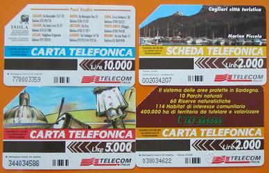 4 Schede telefoniche Telecom: Sardegna