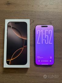 IPhone 16 Pro Max titanio sabbia  - 100% -garanzia