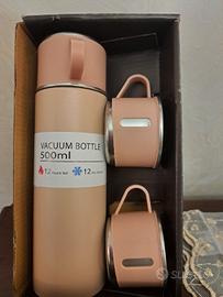 Set thermos di acciaio inossidabile e due tazze