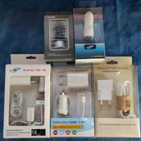 Set 5 caricabatterie da auto e casa per smartphone