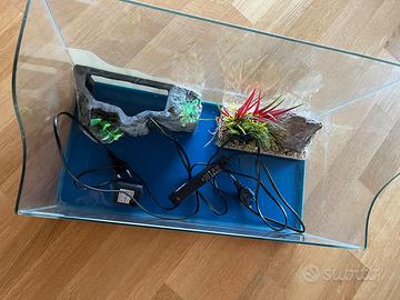 Acquario / Tartarughieria in Vetro con depuratore