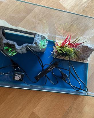 Acquario / Tartarughieria in Vetro con depuratore
