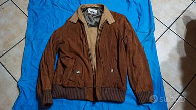Giacca Bomber Vintage in Vero Camoscio Cresco Out