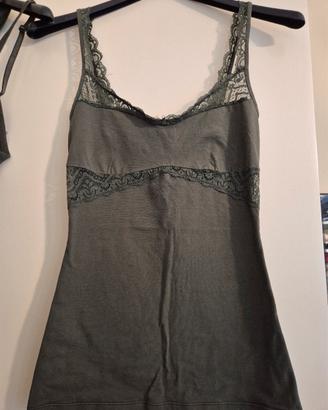 Canotta reggiseno brasiliana verde intimissimi 