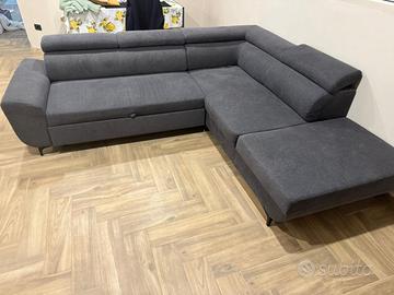 Divano angolare letto con contenitore – come nuovo