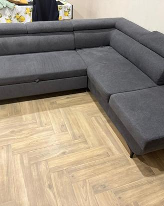 Divano angolare letto con contenitore – come nuovo