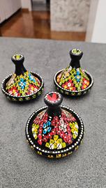Tris di Mini Tajine Portaspezie in Ceramica