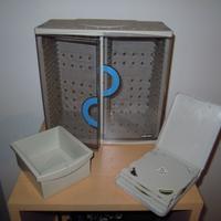 Porta cd/ dvd con doppia anta trasparente