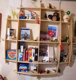 libreria pensile acero 