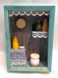 Casa Bambole Cucina Miniatura Legno Vintage Doll