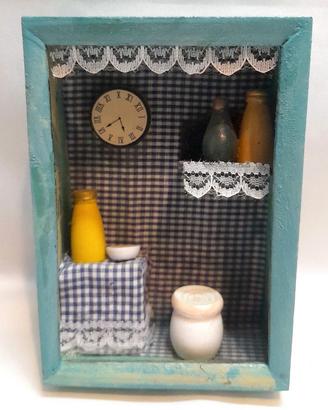 Casa Bambole Cucina Miniatura Legno Vintage Doll