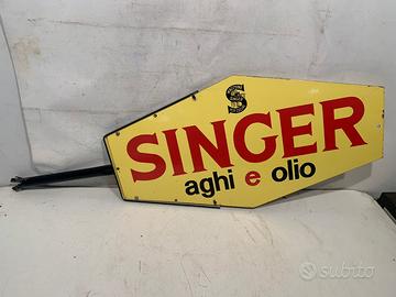 Insegna SINGER AGHI e OLIO Bifacciale